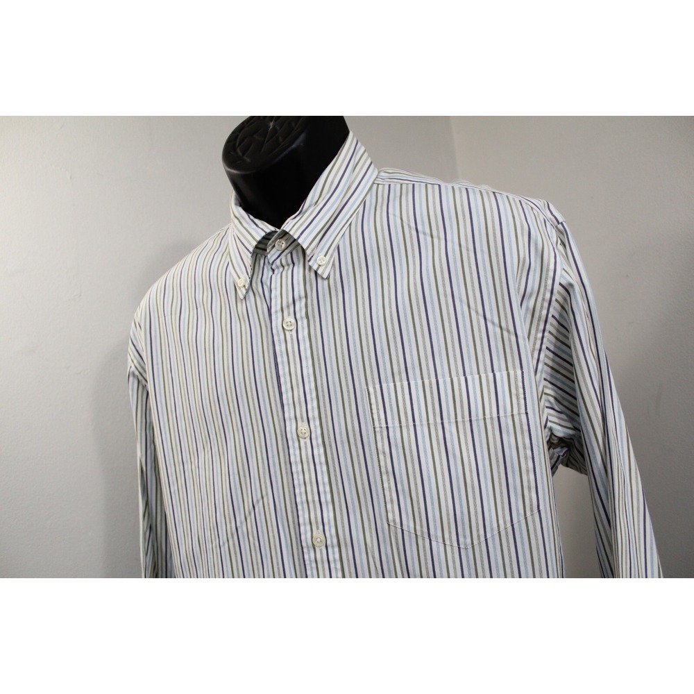 J.CREW Dress Shirt‎ Striped Long Sleeve Button Up Mens Size Large